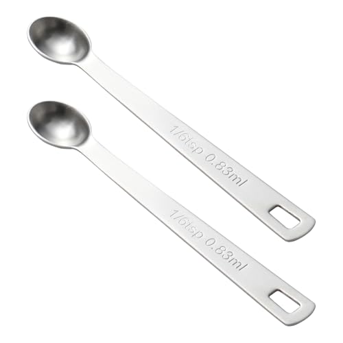 2PCS 1/6tsp(0.83ml) Mini Measuring Spoon, Small Teaspoon for Tiny Amounts - size: 1/6tsp|0.83ml