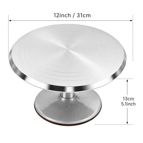 Aluminium 360° Rotating Detachable Cake Turntable