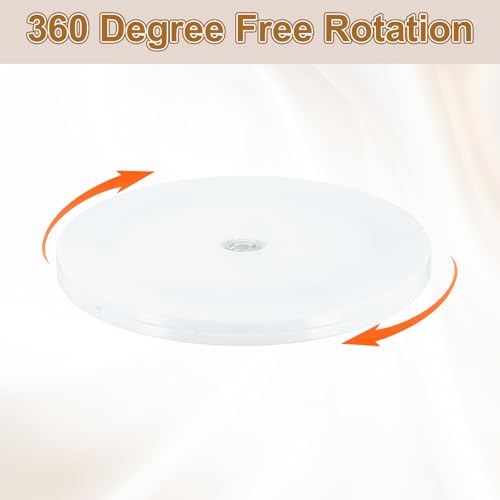 uxcell 4Pack Acrylic Lazy Susan Turntable, 7" Spinner Lazy Susan Turntable Organizer, Acrylic Ball Bearing Rotating Tray for Pantry Spice Rack Decorating, White - size: 7"