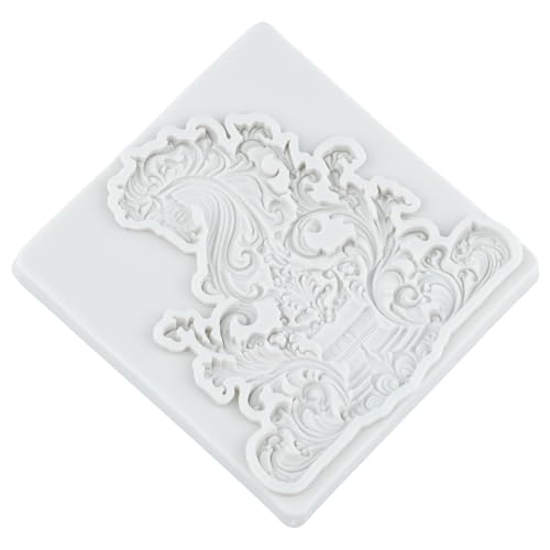 Baroque Curlicues Scroll Lace Silicone Fondant Molds - color: Style ZO