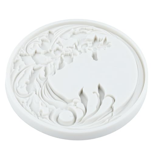 Baroque Curlicues Scroll Lace Picture Frame Silicone Fondant Mold - color: Style I