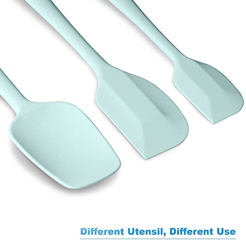 3-Piece Silicone Spatula Set, 600°F Heat Resistant, Macaron Navy - color: E-Macaron Navy