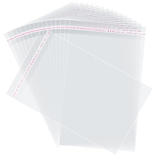 Morepack 8x12 In Self Sealing Cellophane Bags, 200Pcs Clear Cellophane Bags - size: 8" x 12" (Pack of 200)