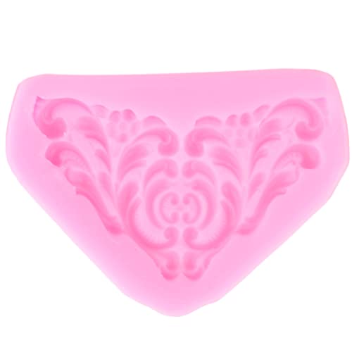 Mujiang Baroque Fondant Molds Curlicues Scroll Lace Silicone Mold Set Of 4 - color: Style B