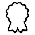 Award Ribbon Cookie Cutter with Easy Push Design (4.5 inches)