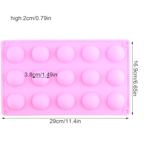 15 Cavity Semi Sphere Silicone Candy Molds