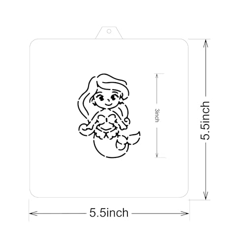 Reusable PYO Cookie Stencil Paint Your Own Custom Design Unique Cookies Stencils Creates Custom Coloring Pages Designs, Perfect for Kids, Parties, and Bakers. Detailed Designs. - style: Sea Animals