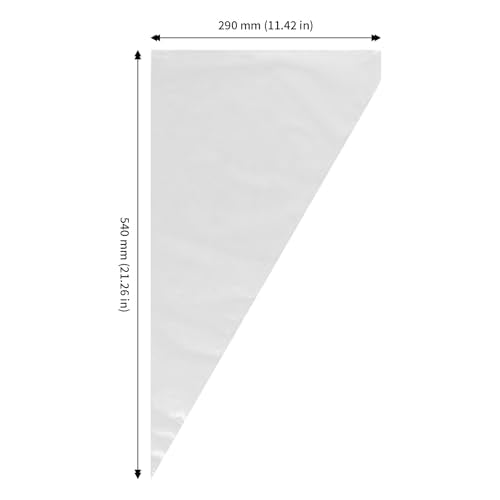 JAPCHET 400 PCS 21 Inch Large Piping Bags, Disposable Clear Plastic Pastry Bags, Thickened Cake Decorating Bag for Dessert, Pastry, Cupcake, Cookies