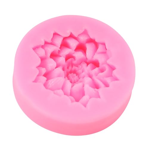 3D Chrysanthemum Silicone Mold Flower Fondant Cake Molds Set Of 2 - color: Style H