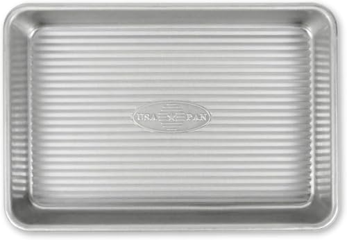 USA Bakeware Mini Sheet Pan, Warp Resistant Nonstick Baking Pan, Aluminized Steel, Set of 1 (Pack of 6) - size: Set of 1 (Pack of 6), style: Mini Sheet Pan