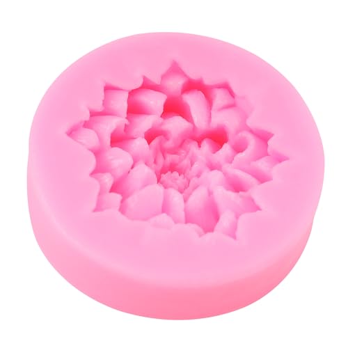 3D Chrysanthemum Silicone Mold Flower Fondant Cake Molds Set Of 2 - color: Style H