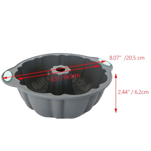 6.5 Inch Silicone Fluted Tube Cake Mold Pumpkin Type for Baking - size: 6.5 Inch-Pumpkin-2 Pack