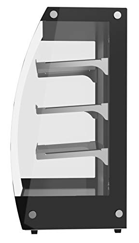 KoolMore DC-3CB Bakery Display Case, 2.7 Cu. Ft - 3 Shelves, Black & Clear