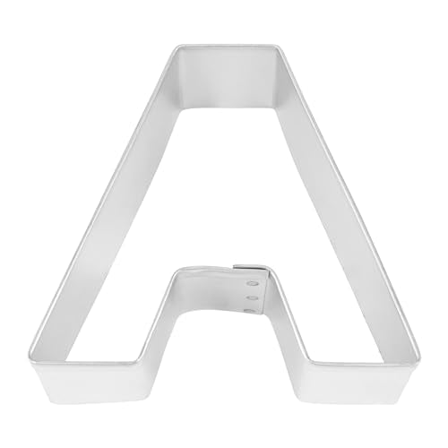 R&M Deluxe Alphabet Cookie Cutter 26-Piece Set – 2.5" Steel A-Z Letter Cutters for Cookies, Fondant, Sandwiches & Crafts - size: 2.5" Size, style: Alphabet