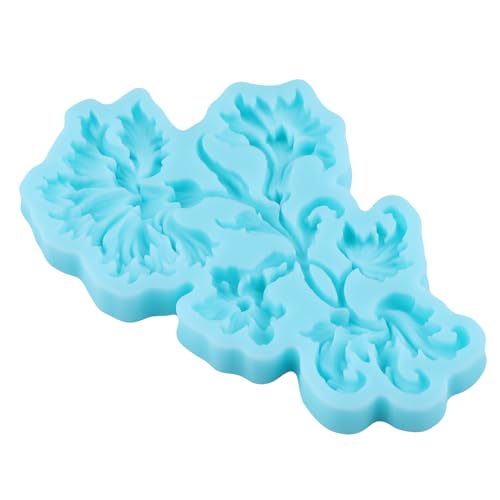 Baroque Flower Fondant Molds Flower Scroll Lace Silicone Mold - color: Style M