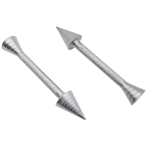 2 PCS Cake Decorating Stick Aluminum Alloy Pastry Cone Holder Silver Icing Flower Nail for Baking Decoration