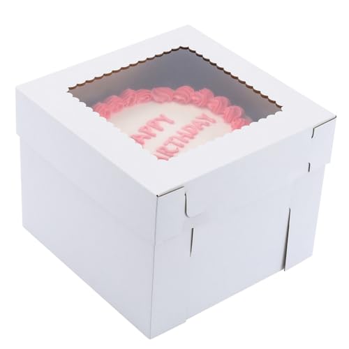 Tall Cake Boxes for Tier Cakes 16x16x14 Inch 3Pack