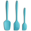 3-Piece Silicone Spatula Set, 600°F Heat Resistant, Light Blue - color: E-Light Blue