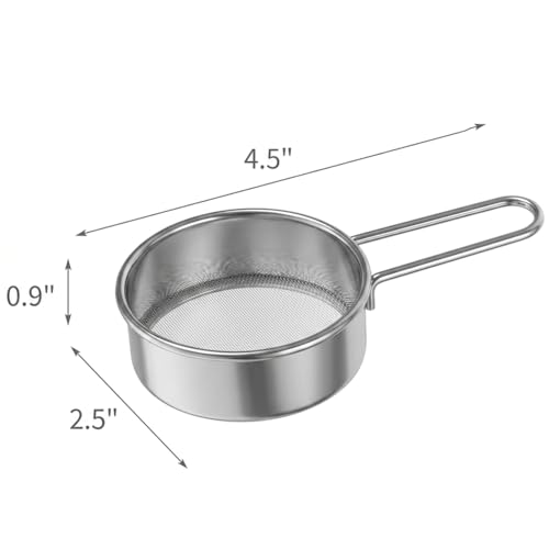 1Pc Stainless Steel Mini Powder Shaker, Handheld Fine Mesh Sifter for Powdered Sugar, Cocoa Powder and Baking Flour Use