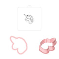 Cookie Cutter and Stencil Bundle Royal Icing Cookies Stencils Paint Your Own Biscuit Bakery Starter Kits Royal Icing Fondant Cutters Birthday Wedding Holiday Cookies Painting Coloring Pages Comb - style: Unicorn Face