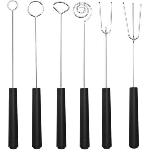 6-Piece Stainless Steel Chocolate Dipping Fork Spoon Set, 7.87 in.