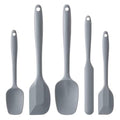 Silicone Spatula Set,5 Piece Food Grade Rubber Spatulas,Grey - color: Gray