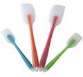HiramWare Silicone Spatula Set of 4, Heat Resistant, Food Grade - size: 2 Large(Orange, Red) + 2 Small(Blue, Green)