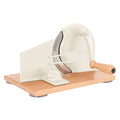 CAWIU Sourdough Bread Slicer, Manual Bread Cutter with Hand Crank, Cream - color: Cream