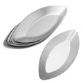 Aluminum Oval Boat Tart Molds, Egg Tartlet Pans, 10 Pack Tins - size: 4.33"x2.17"