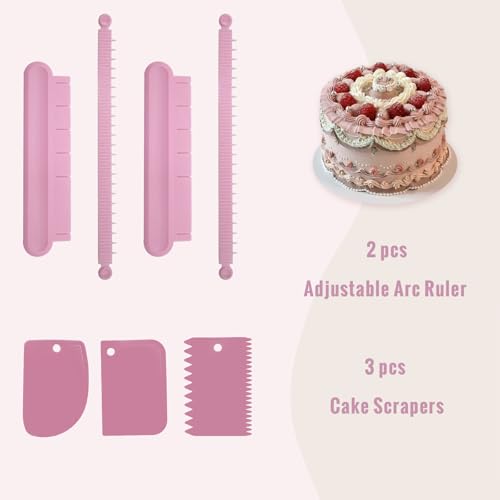 2 Pcs Flip Cake Arc Ruler, Cake Swag Maker, Decorating Graduated Scale