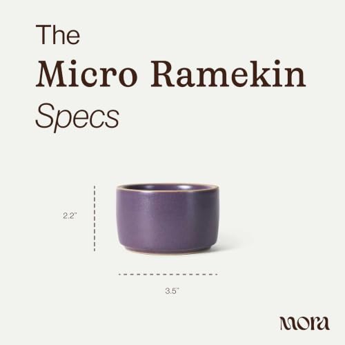 Mora Micro Ramekins Set of 4, 6oz Ceramic Pottery Baking Dishes - Microwave, Oven and Dishwasher Safe - Nebula - color: Nebula, size: Micro