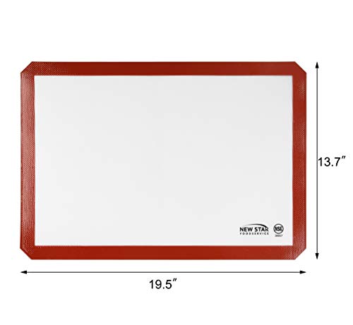 New Star Foodservice 530271 Commercial Grade Silicone Baking Mat Non Stick Pan Liner, 14 x 20 inch (Two-Thirds Size) - size: 20"L x 14"W