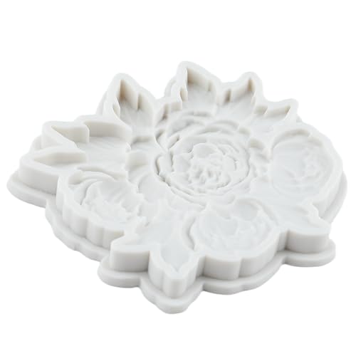 Peony Flower Fondant Molds Flower Leaf Silicone Chocolate Mold - color: Style 31