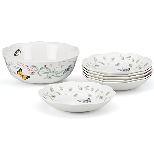 Lenox Butterfly Meadow Porcelain 7-Piece Dinner Bowl Set for 6 - style: 7-Piece Bowl Set