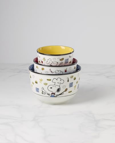Lenox 897579 Chef Snoopy 3-Piece Bowl Set - style: Bowl Set