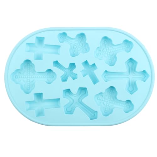 10 Cavity Cross Silicone Candy Molds Set Of 2