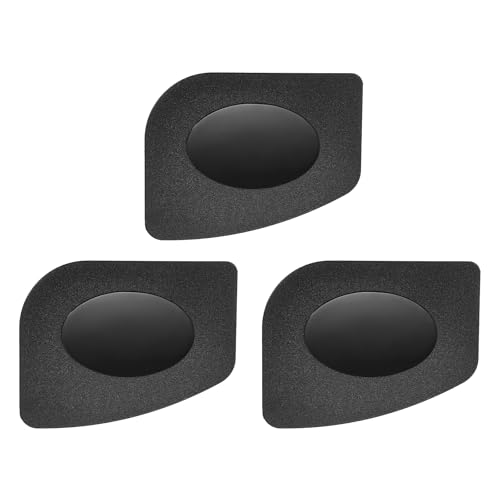 uxcell 3Pcs Oval Pan Scraper 3x2.4Inch Plastic Kitchen Pot Scrubber Black - color: Black