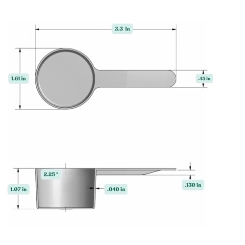 2 Tablespoon (1 Oz. | 6 Tsp | 29.6 mL) Short Handle Plastic Measuring Spoon for Coffee, Protein Powder, Spices, Grains, Dry Goods – Food-Grade BPA-Free (Pack of 1) - size: 29.6 mL | 2 Tablespoon | 1 Oz.