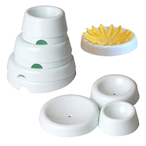 Set of 12 Fondant Forming Cups Button Shaped Drying Holder Sugar Flower Fondant Gumpaste Chocolate Forming Shaping Mold Cake Decorating Tools by EORTA for DIY Craft Cake Art, White