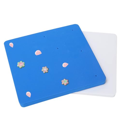Fondant Foam Pad, 2 Pack 12 Hole Sugar Flower Sponge Pad Fondant Cake Shaping Mat Food Grade Sponge Drying Tool for Sugar Flowers, Leaves, Decoration and Kids Clay, Modeling Pad