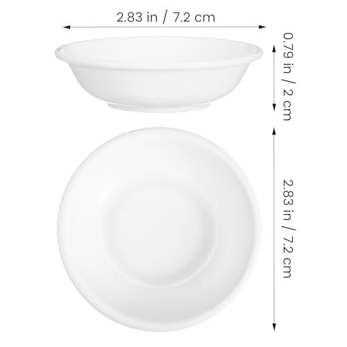 Angoily 20Pcs Unbreakable Dipping Sauce Bowls, White 2 Oz Soy Sauce Dish - color: 20 Pcs