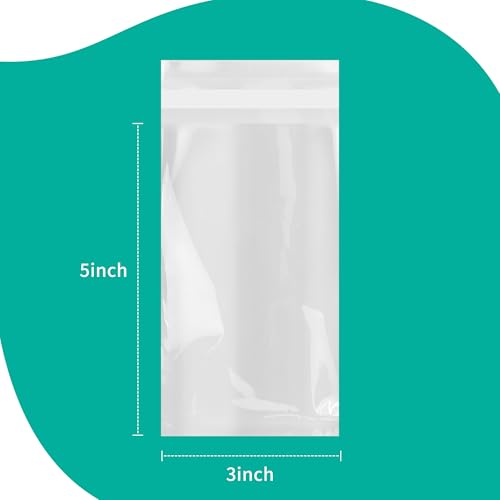 iMailer 500 Pack 3" x 5" Cellophane Treat Bags Self Sealing - size: 3x5 Inch (Pack of 500)