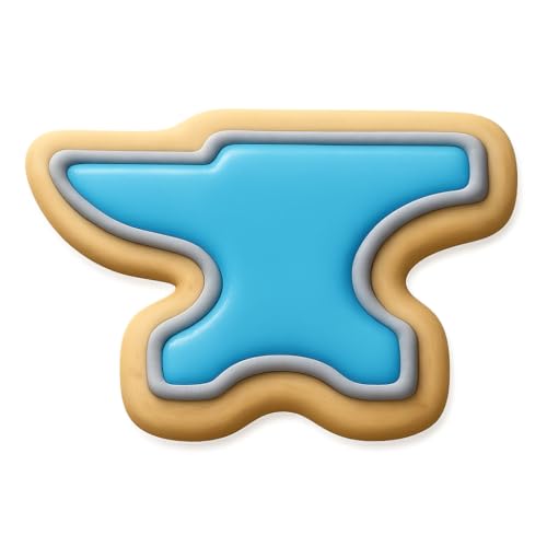 Blacksmith's Anvil Cookie Cutter & Stamp, Fondant & Clay - 4x3