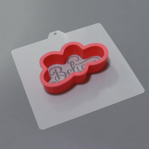 Cookie Cutter and Stencil Bundle Royal Icing Cookies Stencils Paint Your Own Biscuit Bakery Starter Kits Royal Icing Fondant Cutters Birthday Wedding Holiday Cookies Painting Coloring Pages Comb - style: Believe