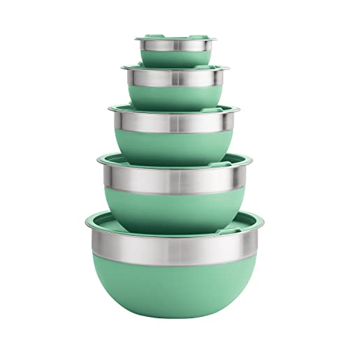Tramontina 10 Pc Covered Stainless Steel and Silicone Mixing Bowl Set