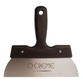 O'Creme Coating Spatula Chocolate Scraper Cake Leveler Dough Scraper Spatula Icing Smoother with 7.9 Inch Wide x 2.0 Inch High Stainless Steel Blade - size: 7.9"W x 2"H