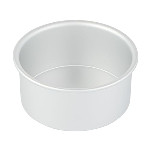 Restaurantware-Met Lux 6 x 3 Inch Straight-Sided Baking Tins, 12 Round Cake Pans - Oven-Ready, Freezable, Anodized Aluminum Round Baking Pans, Greaseproof, For Layer Birthday Cakes - size: 6 x 3 inch (Pack of 12)