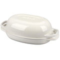 EDGING CASTING Enameled Cast Iron Oval Dutch Oven Pot with Lid, Dutch Oven for Sourdough Bread Baking, Bread Oven, Bread Dutch Oven, Oval Bread Pan, 5qt, White - color: White, size: 5 Quart