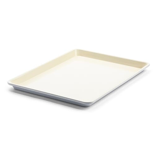 GreenLife Bakeware 18” x 13” Half Cookie Sheet Baking Pan, Non-Toxic PFAS-Free Healthy Ceramic Nonstick, Oven Safe to 450°F, Easy Release, Even Heating, Easy Clean, Gray - color: Gray, size: 18" x 13" Half Baking Sheet