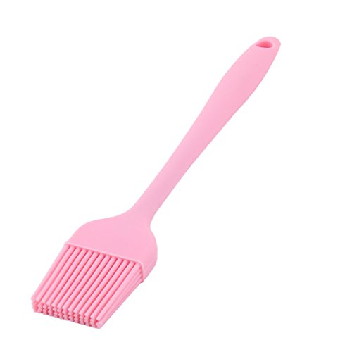 uxcell Silicone Family Bakery Cookie Cake Baking Tool Cream Butter Pastry Brush Pink - color: Pink